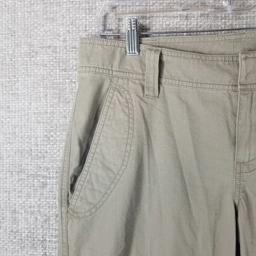 The North Face Capri Hiking Pants Roll Cuff 100% Cotton Women's 8 Beige - Picture 2 of 12